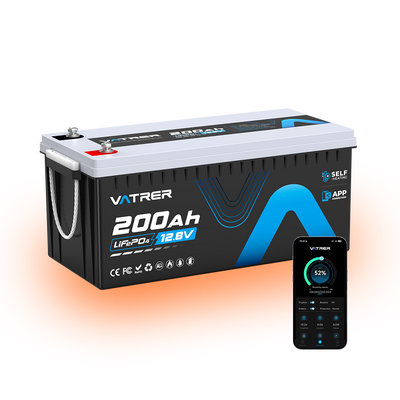 Vatrer 12V 200Ah Self-Heating Lithium Battery