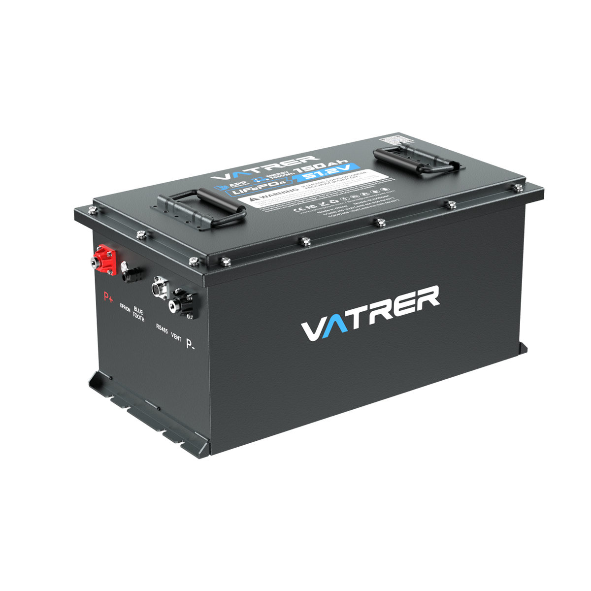 Vatrer 48V 150Ah High Capacity Lithium Golf Cart Battery, 200A BMS, 7680Wh, Max 10.24kW Power Output 11