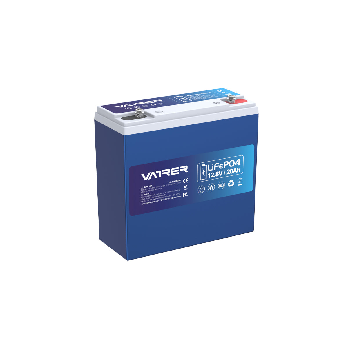 Vatrer 12V 20AH LiFePO4 Rechargeable Deep Cycle Lithium Battery 11