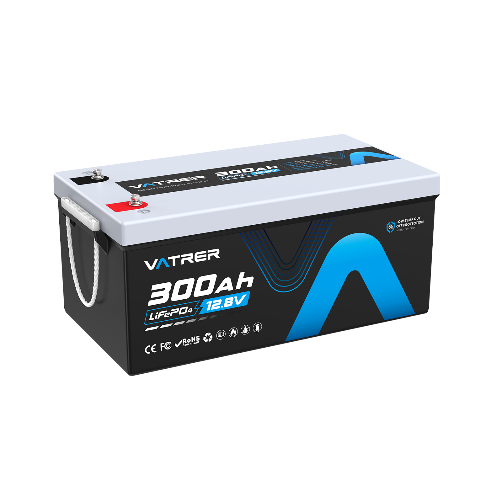 Vatrer 12V 300Ah Lithium Battery 13