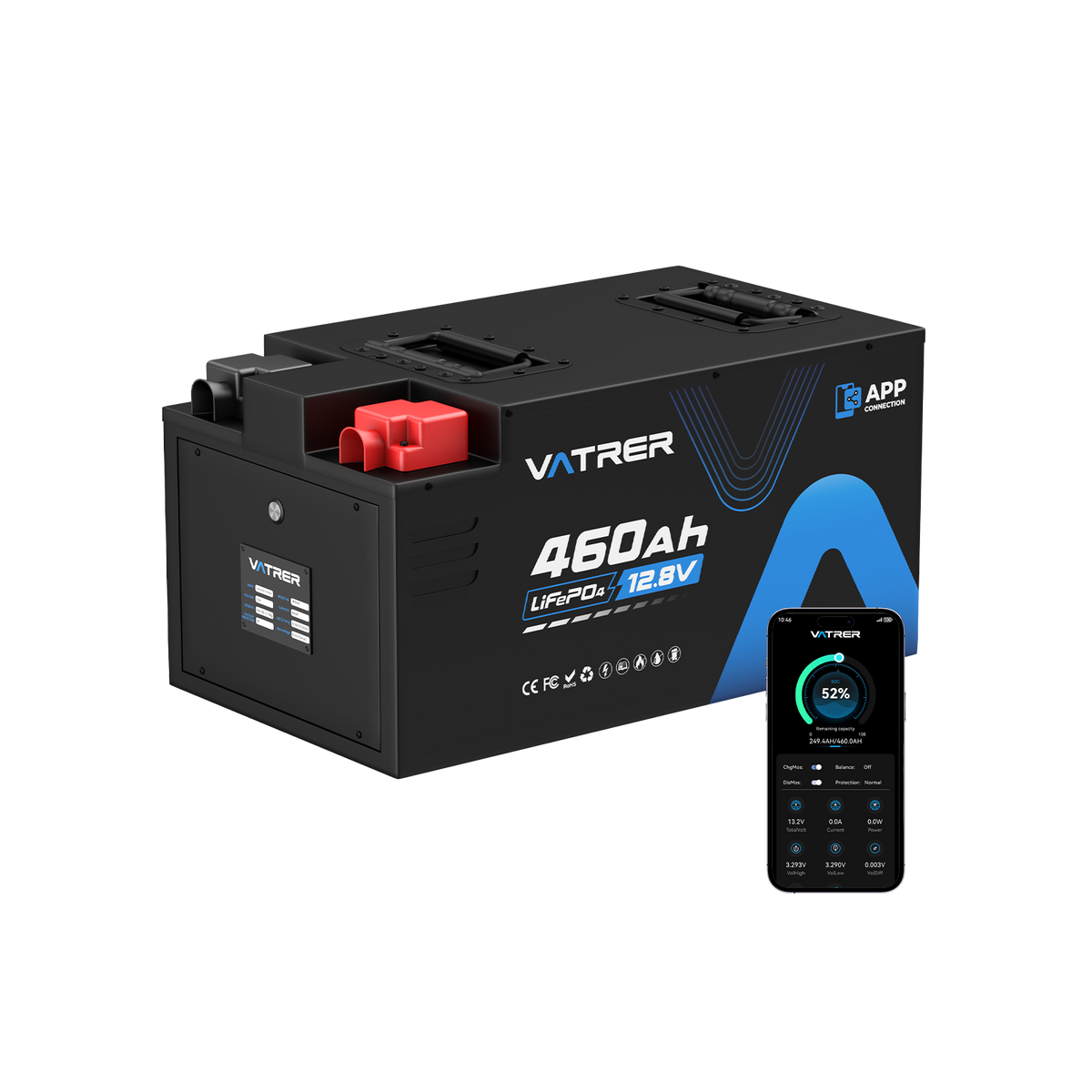 Vatrer 12V 460Ah Lithium Battery 11