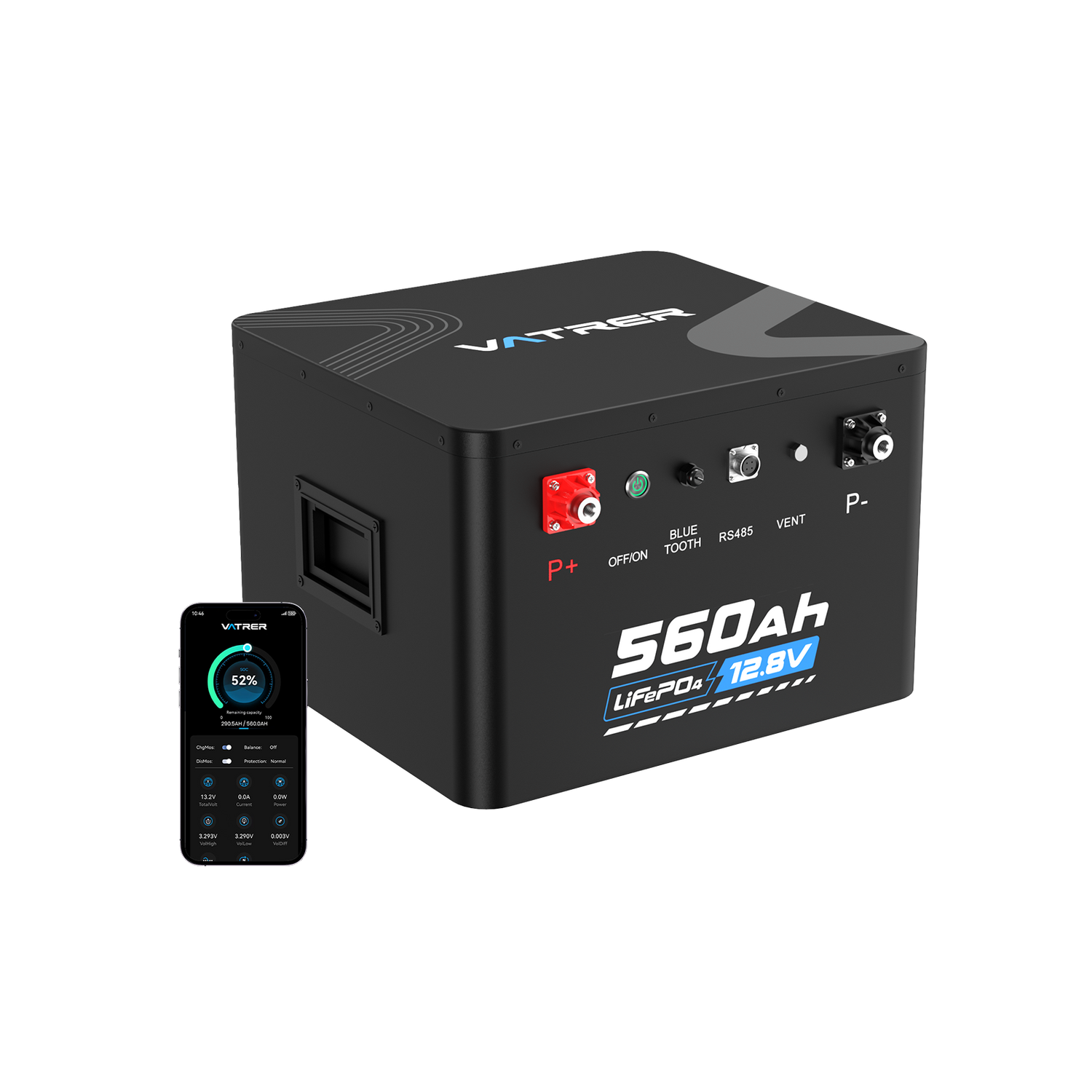 Vatrer 12V 560Ah Heated Lithium Battery
