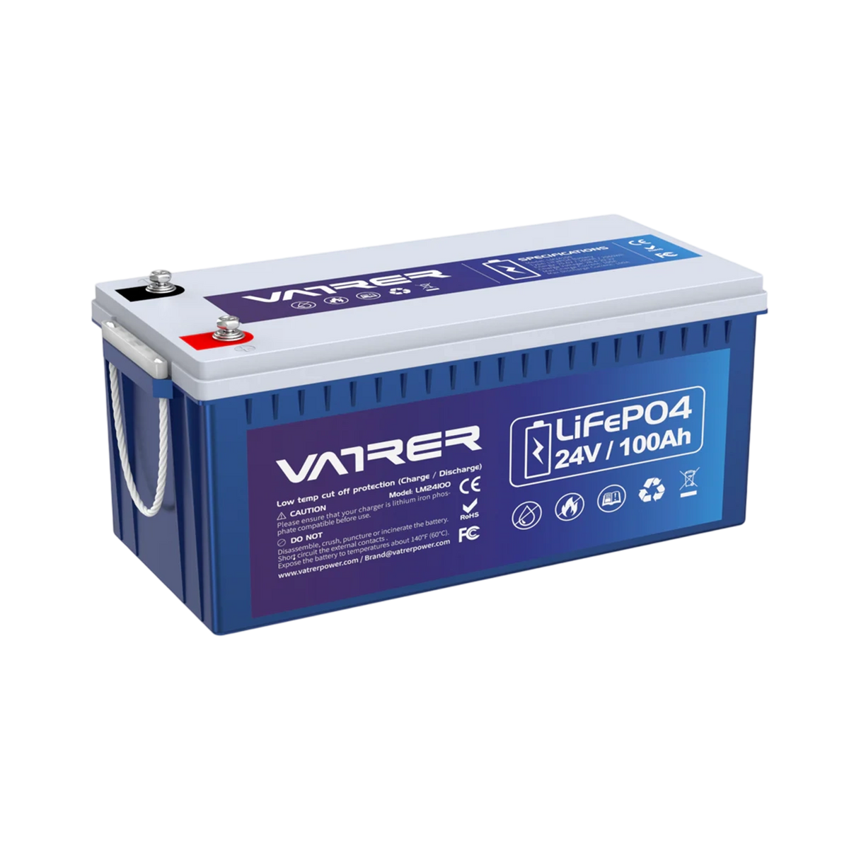 Vatrer 24V 100Ah Lithium Battery 11