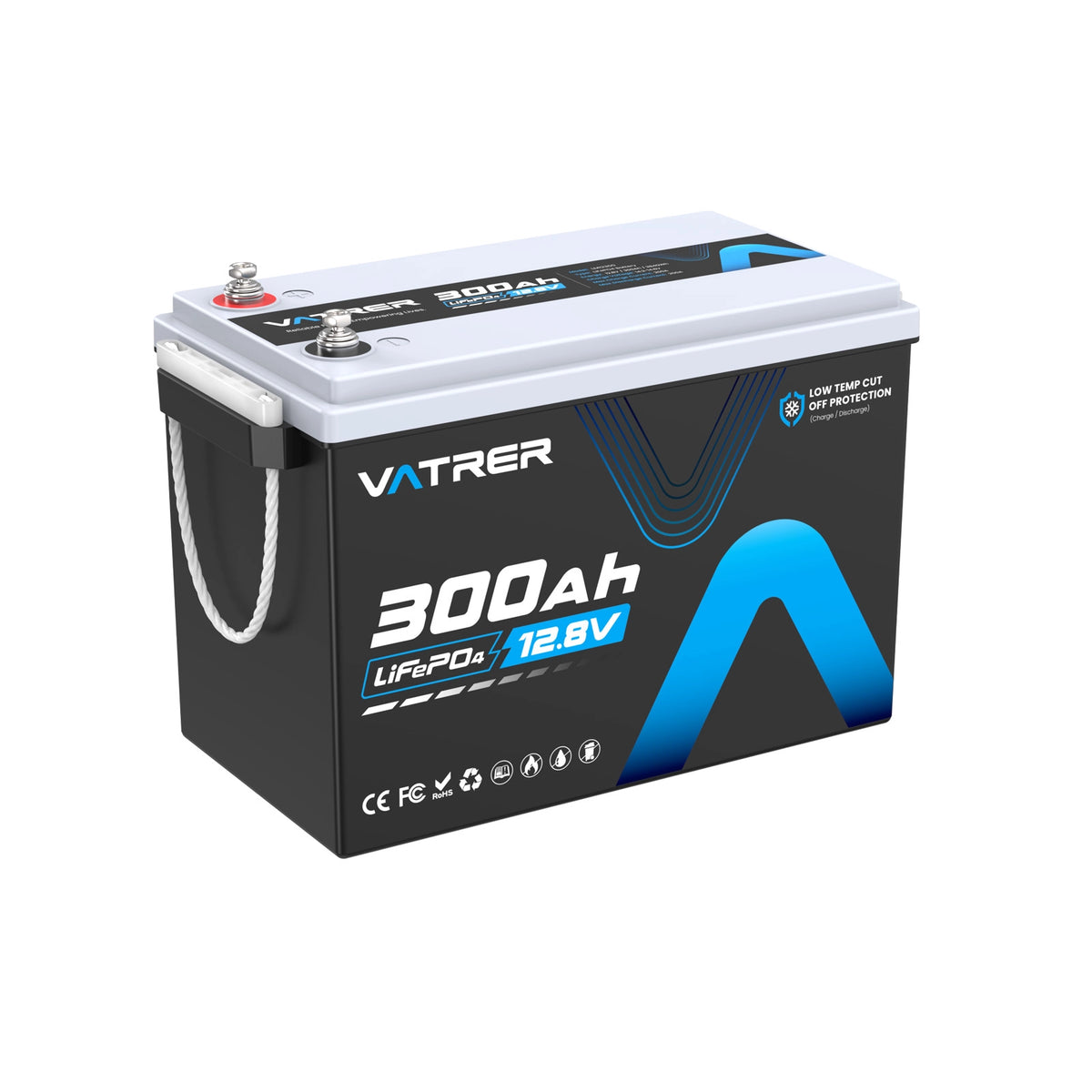 Vatrer 12V 300Ah 200A BMS LiFePO4 Lithium Battery 11