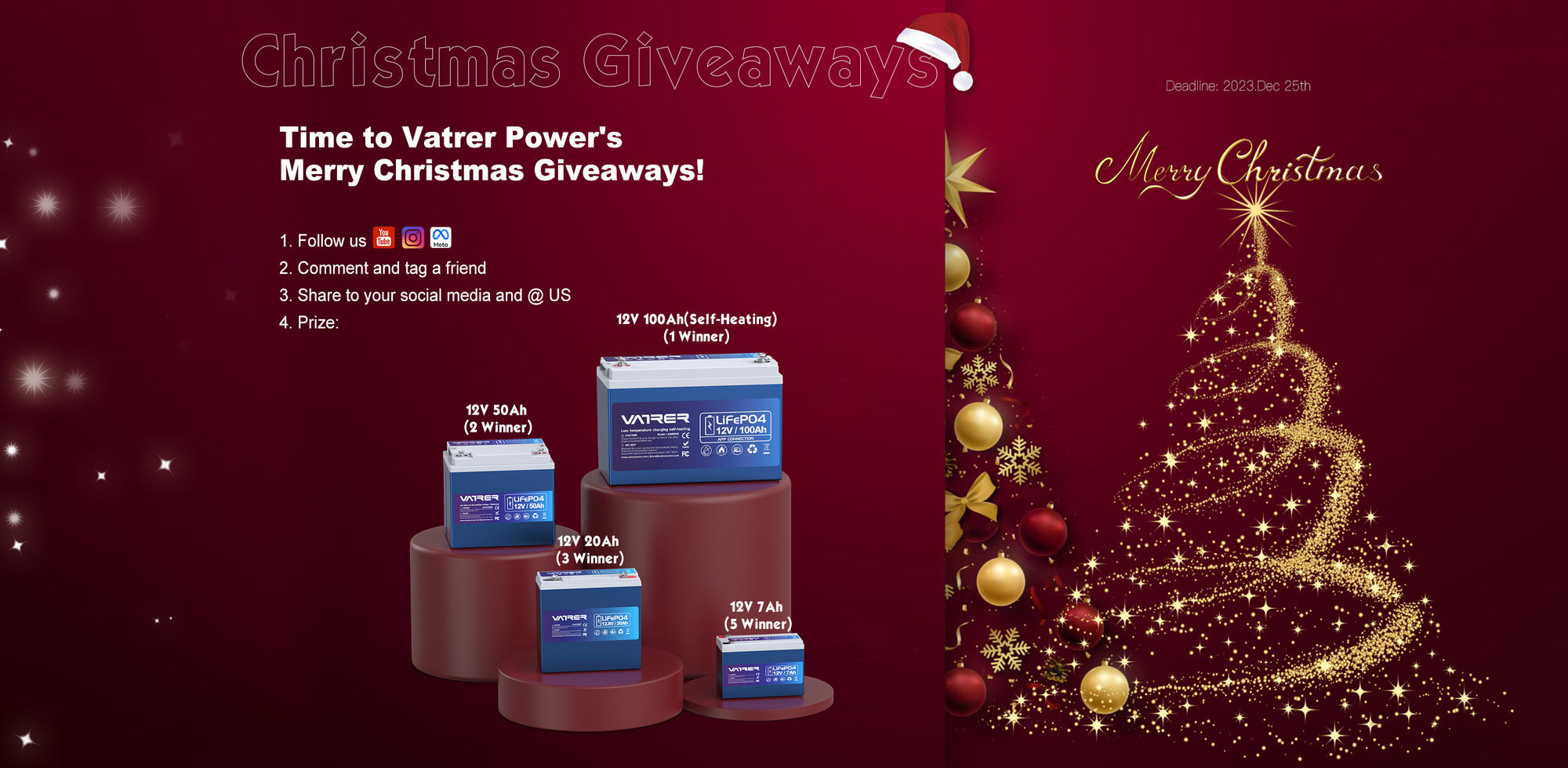 Vatrer Power Christmas Giveaway 2023