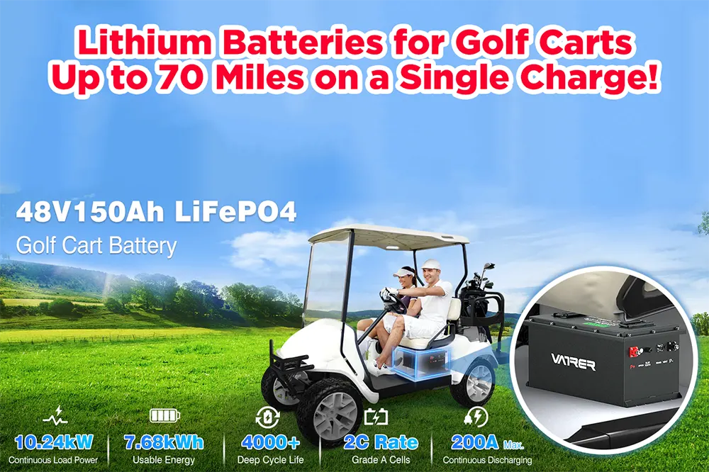 Lithium Batteries for Golf Carts - Up to 70 Miles on a Single Charge!