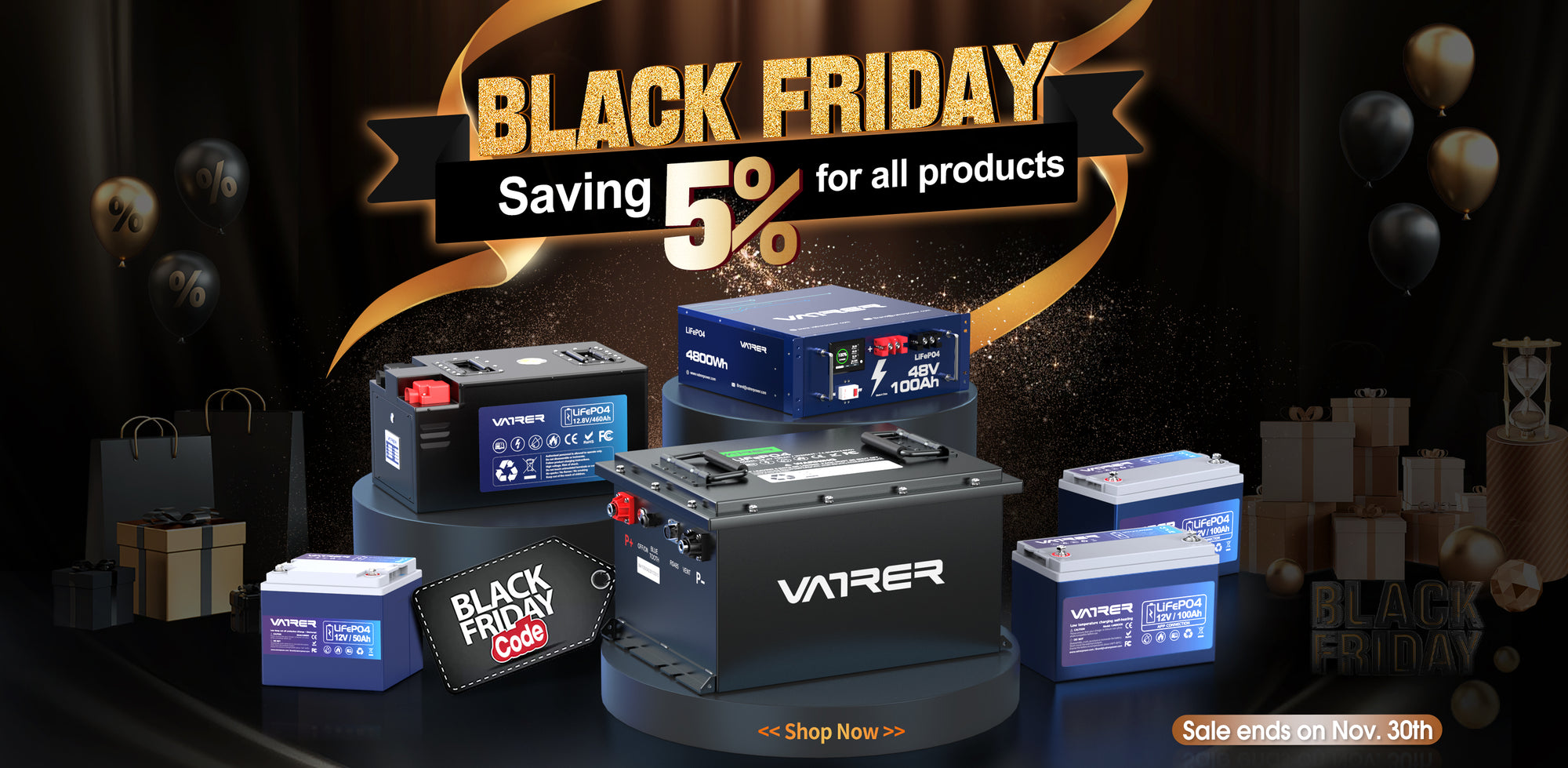 Black Friday, 5% Discount for All Products