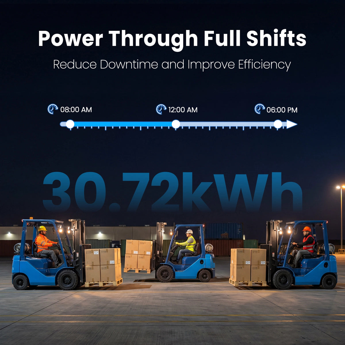 Vatrer 48V 600Ah Forklift Battery Power Through Full Shifts