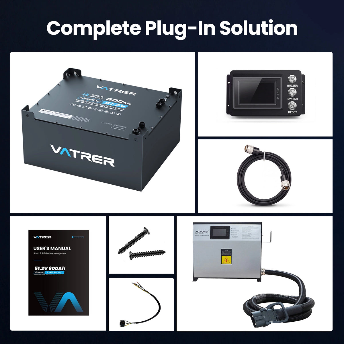 Vatrer 48V 600Ah Lithium Battery Conversion Kits
