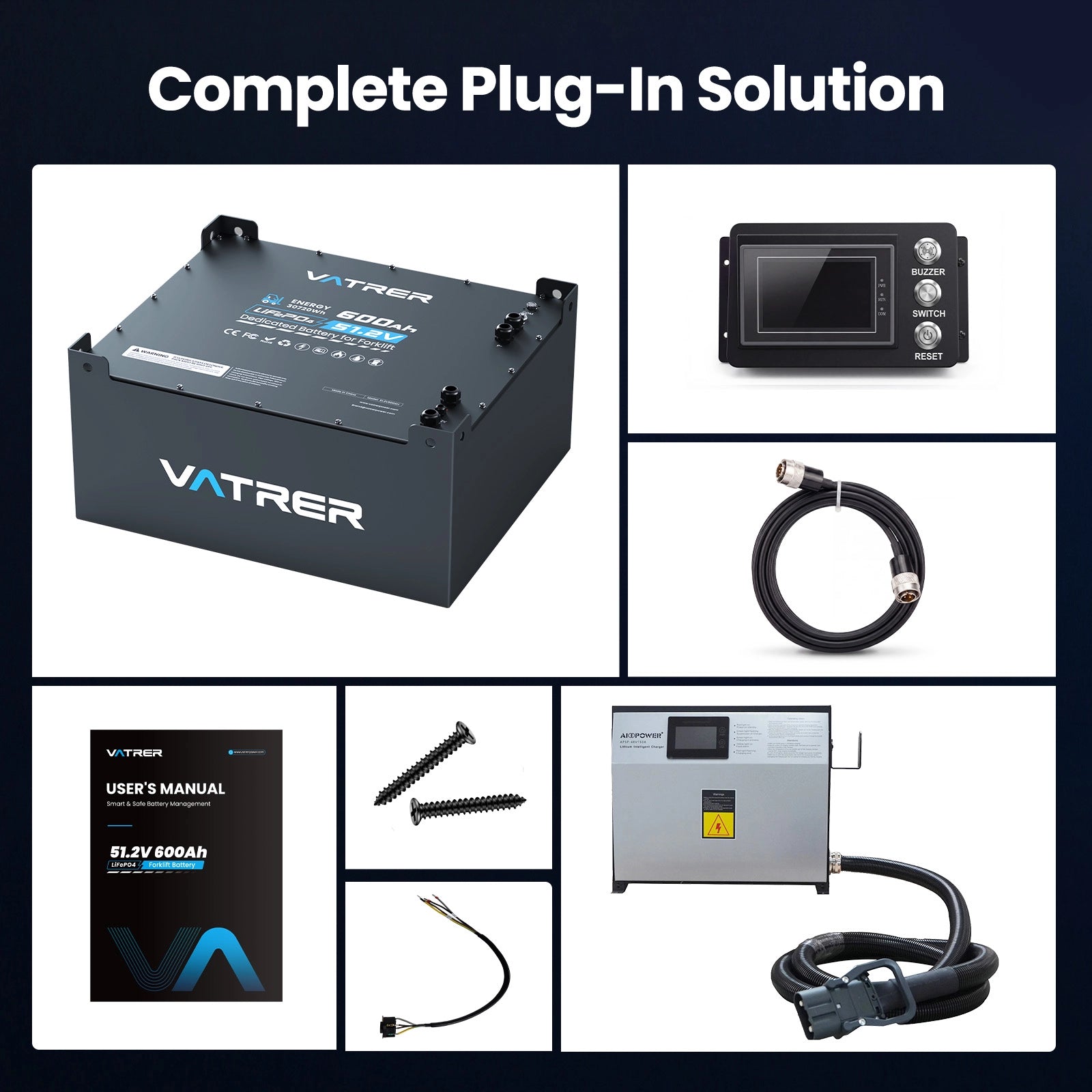 Vatrer 48V 600Ah Lithium Battery Conversion Kits