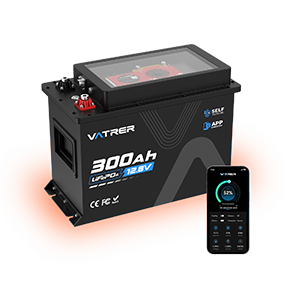 Vatrer 12V 300Ah Heated  with Cooling Fan RVs Battery