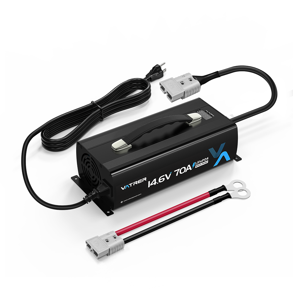 Vatrer 14.6V 70A AC-DC Charger for 12V Lithium Battery
