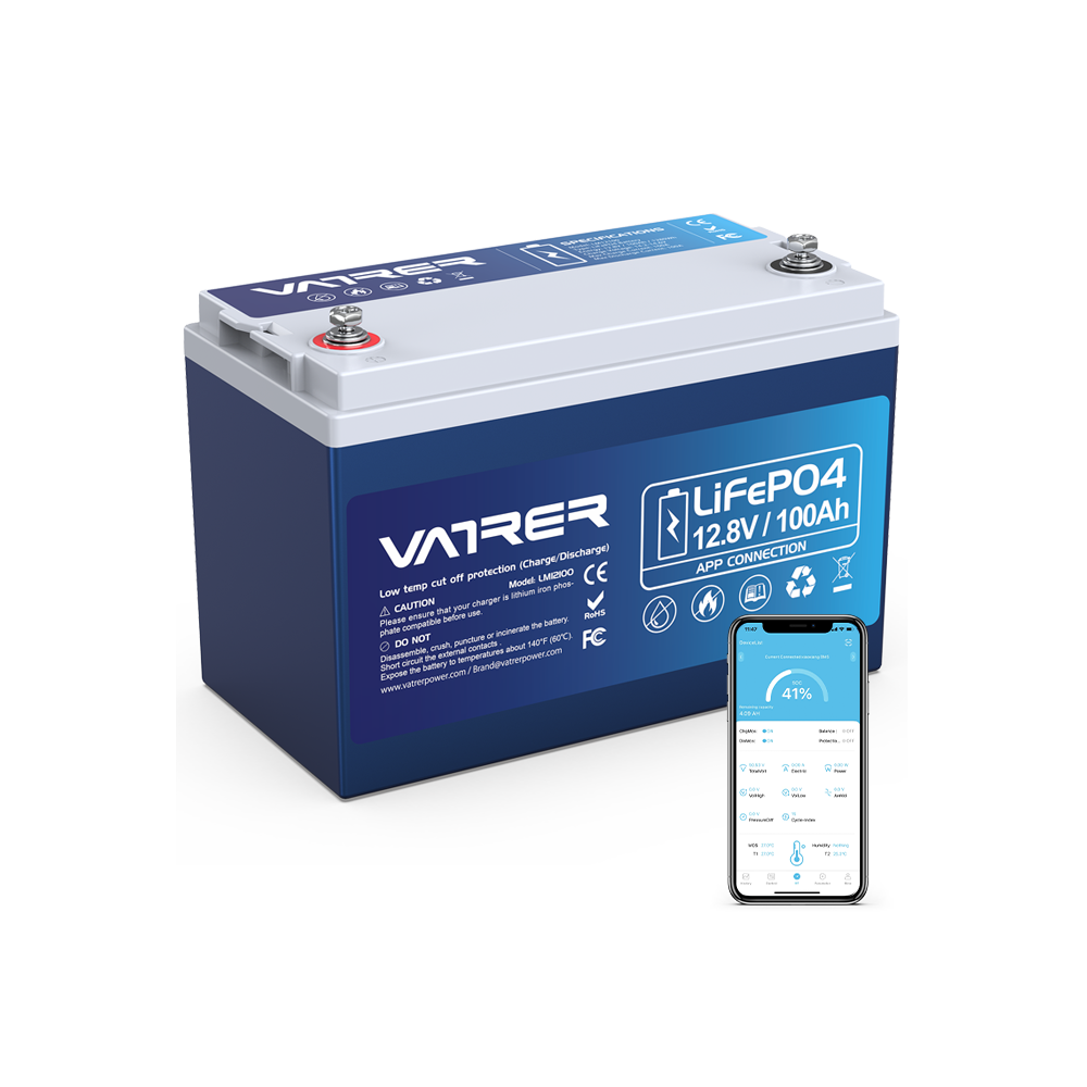 Vatrer 12V 100Ah Bluetooth
