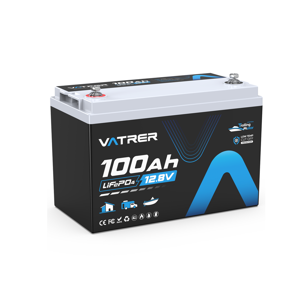 Vatrer 12V 100Ah Lithium Battery for Trolling Motor