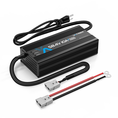 Vatrer  58.4V 10A AC-DC Charger for 48V Lithium Batteries