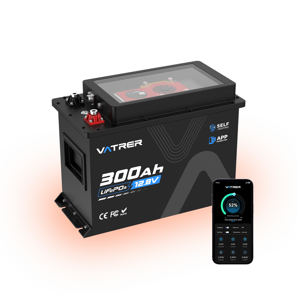Vatrer 12V 300Ah Lithium RV Battery