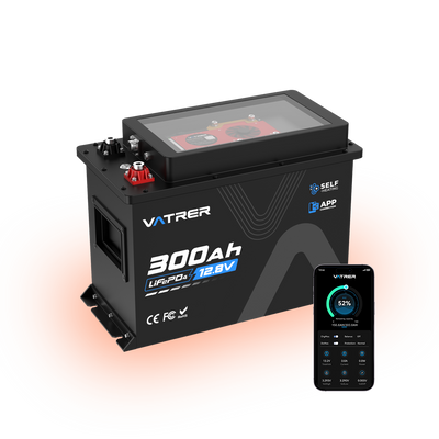 Vatrer 12V 300Ah Lithium RV Battery