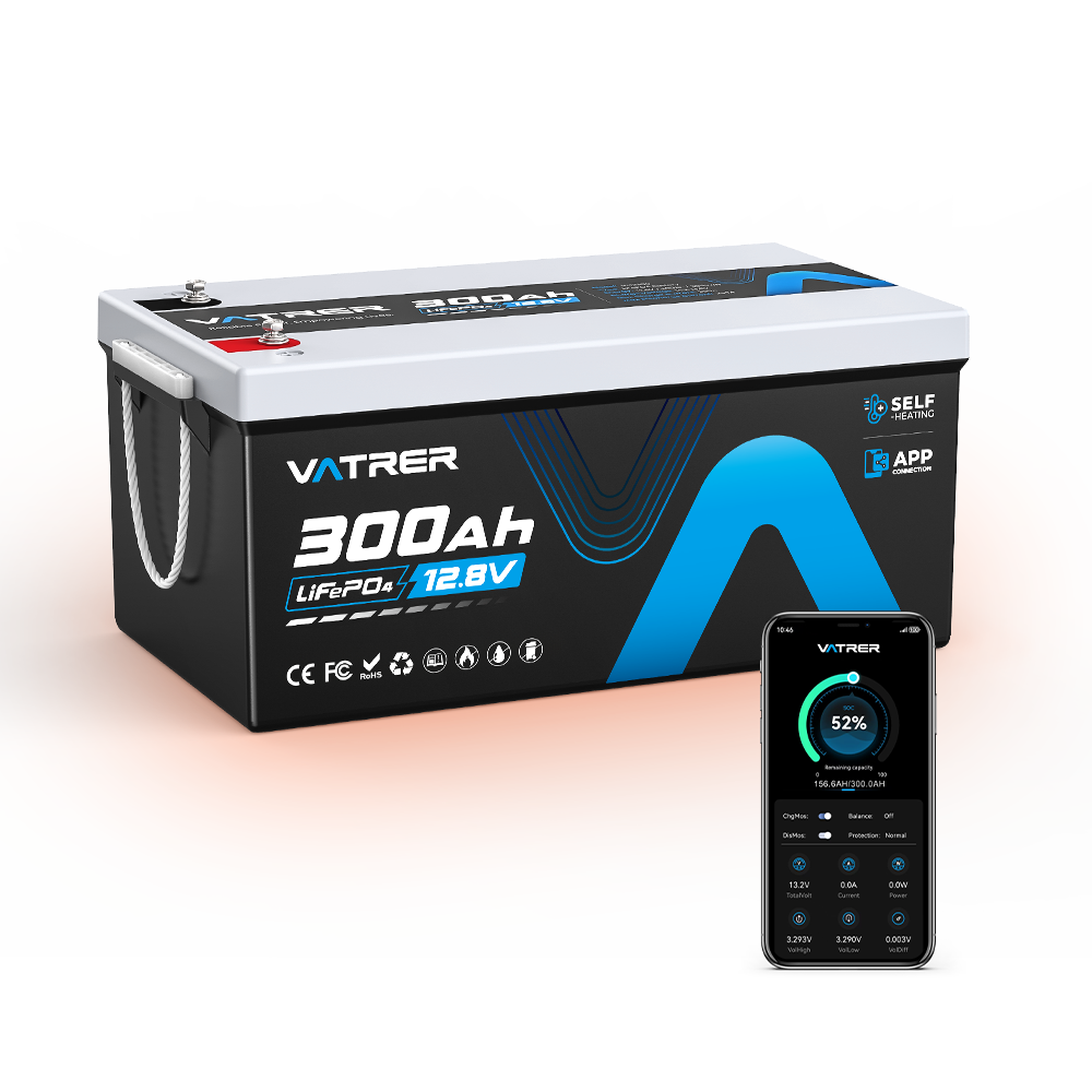 Vatrer 12V 300Ah Bluetooth
