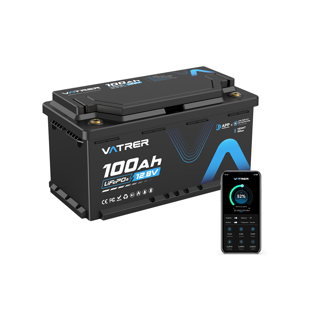 Vatrer 12V 100Ah H190 Bluetooth