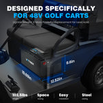 Compact Vatrer 48V 105Ah lithium golf cart battery dimensions