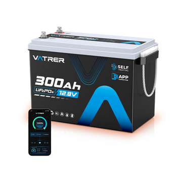 Vatrer 12V 300AH Bluetooth LiFePO4 リチウム電池（自己発熱機能付き）JP