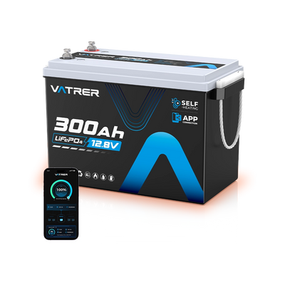 Vatrer 12V 300AH Bluetooth LiFePO4 リチウム電池（自己発熱機能付き）JP