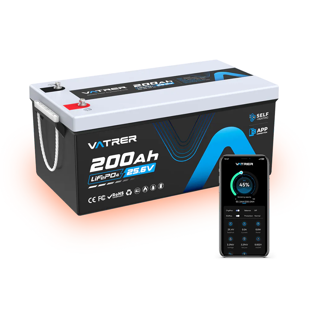 Vatrer 24V 200Ah Self-heating