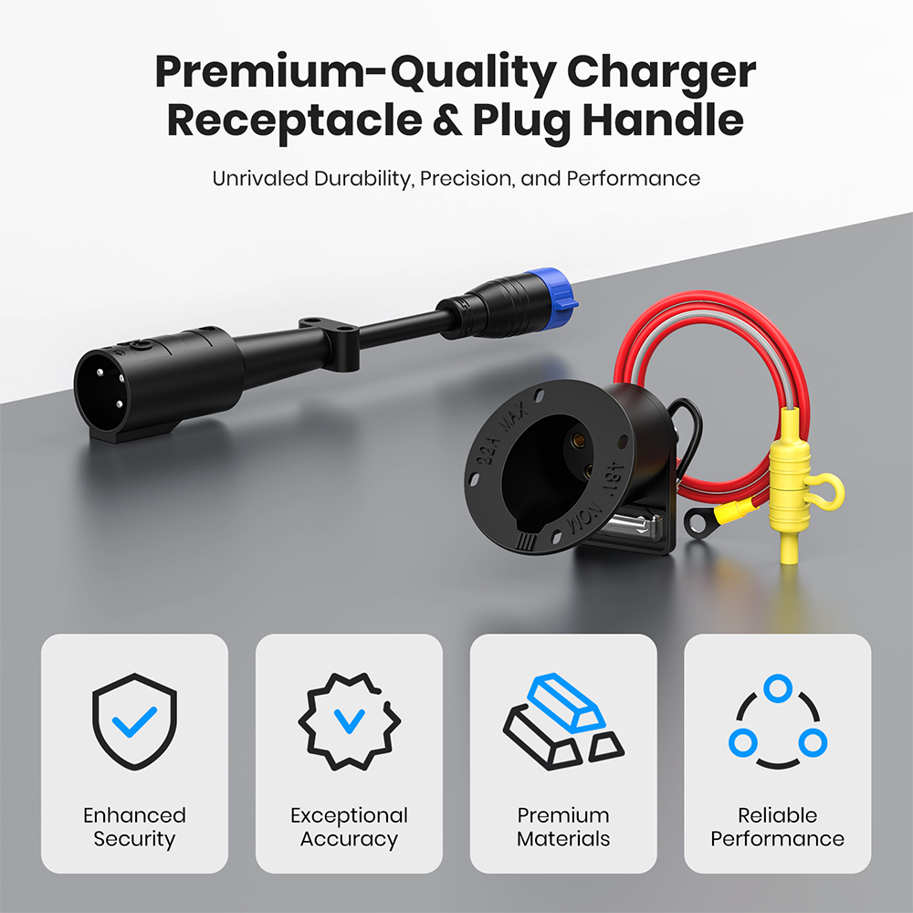 48V Golf Cart Premium Quality Charger Receptacle for Club Car