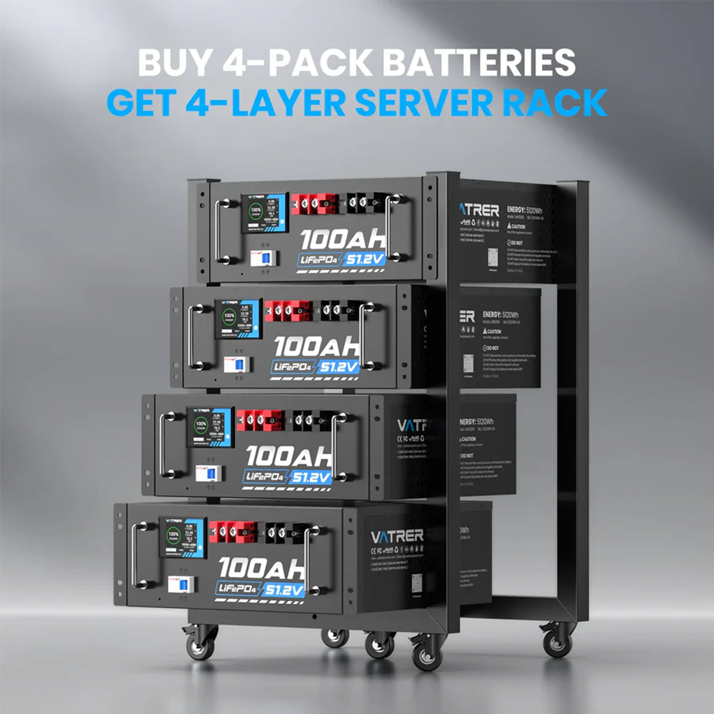 Buy Vatrer Batteries and get a free Four-unit Server Rack