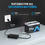 Vatrer 14.6V 20A AC-DC Charger Size