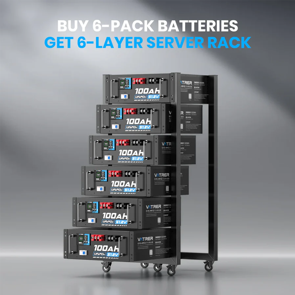 Buy Vatrer Batteries and get a free six-unit server rack