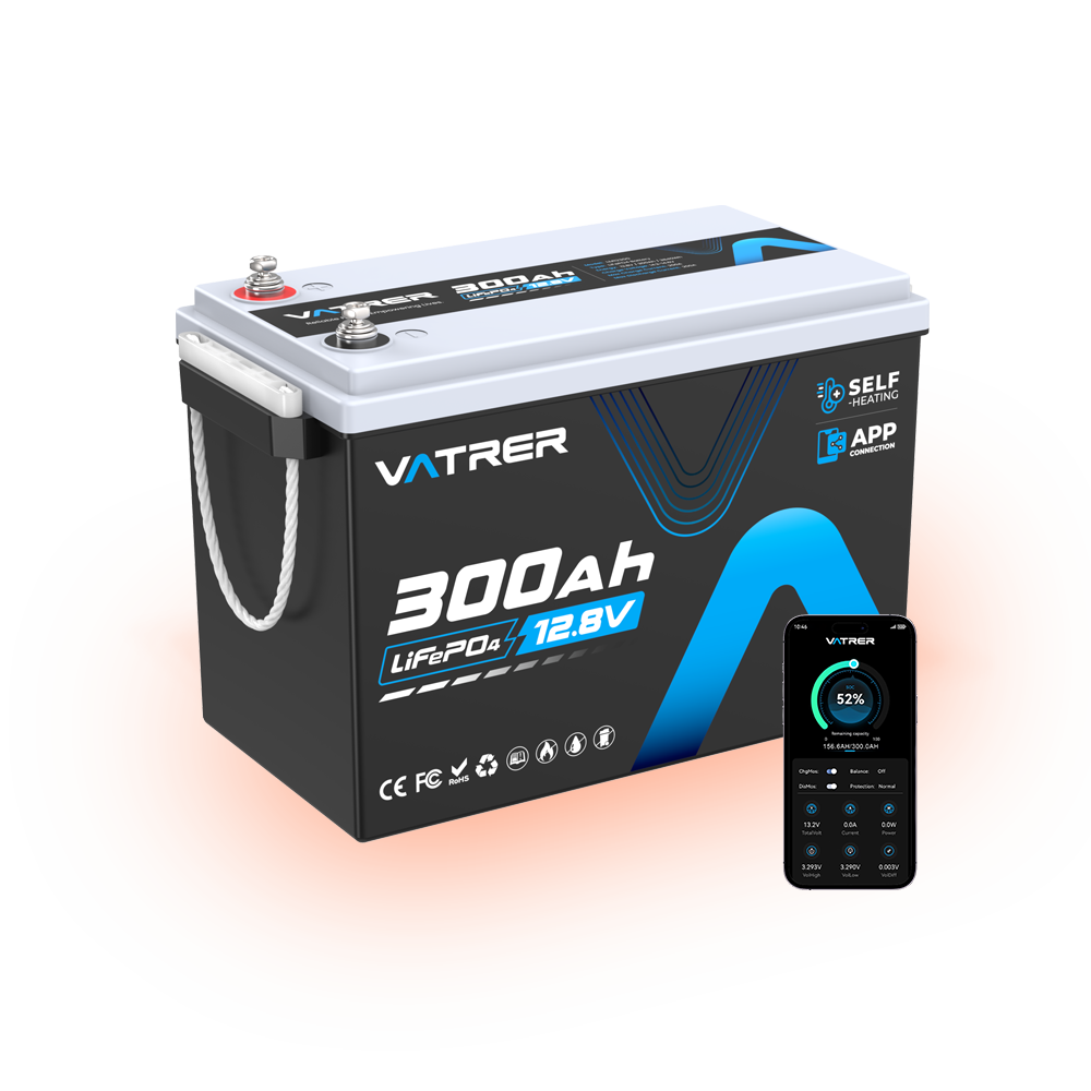 Vatrer 12V 300AH Bluetooth LiFePO4 Lithium Self-Heating Battery EU