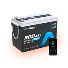 Vatrer 12V 300Ah Bluetooth Self-heating Lithium Battery 200A BMS