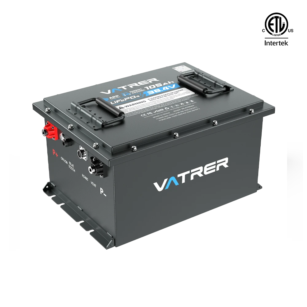 Vatrer 36V 105Ah lithium golf cart battery for Club Car, Yamaha, EZGO & ICON