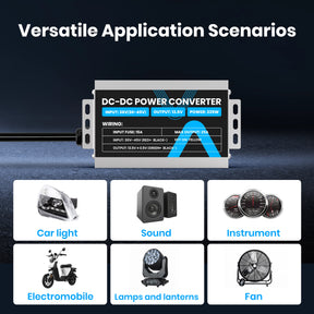 Vatrer 36V to 12V Golf Cart Power Buck Converter, 25A/335W DC to DC Voltage Reducer 8