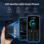 Vatrer app monitoring for 24V 300Ah lithium battery status and controls