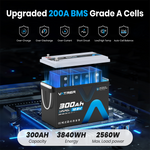 Vatrer 12V 300Ah Deep Cycle Lithium Battery 200A BMS