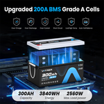 Vatrer 12V 300Ah Battery 200A BMS