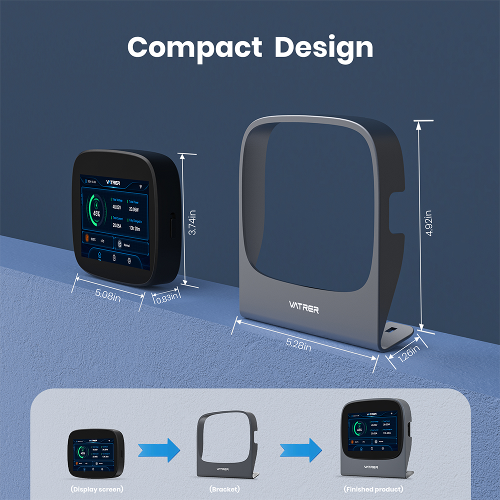 Vatrer 10V-90V Battery Monitor Conpact Design