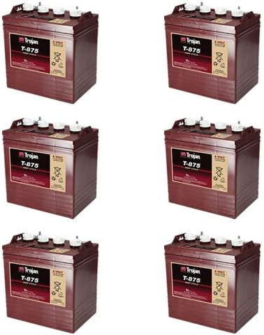 Sechserpack Trojan T-875 8V 170Ah geflutete Blei-Säure-GC2-Deep-Cycle-Batterien