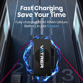 Vatrer 43.8V 25A Intelligent AC-DC 36V Golf Cart Battery Charger 8