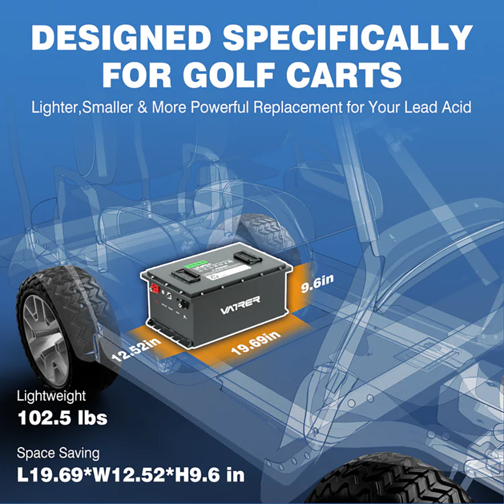 Vatrer 48V 105Ah Lithium Self-heating Golf Cart Battery Parameter