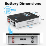 Vatrer 48V 100Ah Wall-Mounted Lithium Solar Battery Dimensions