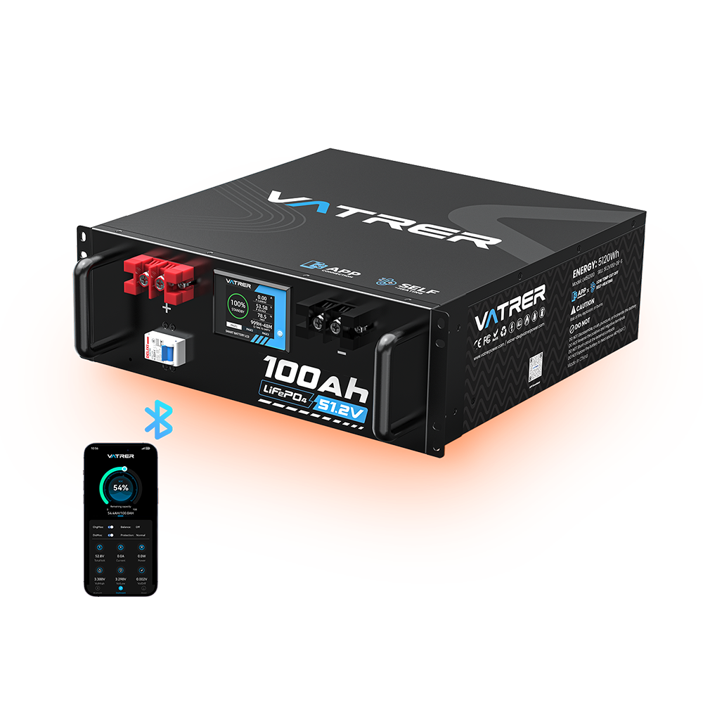 Vatrer 48V 100Ah Server Rack Self-heating Battery
