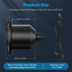 Vatrer 125V 15A AC Battery Port Plug Extension Cord Size