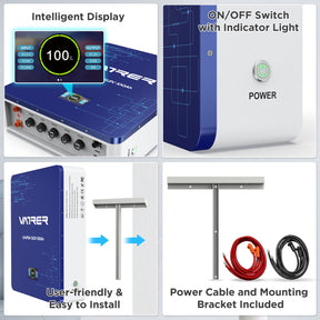 Intelligent Display,ON/OFF Switch with Indicator Light, User-friendly & Easy to Install,Power Cable and Mounting Bracket included 8