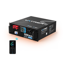 Vatrer 48V (51.2V) 100Ah Bluetooth Heated Server Rack Lithium Battery