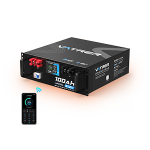 Vatrer 48V (51.2V) 100Ah Bluetooth Heated Server Rack Lithium Battery
