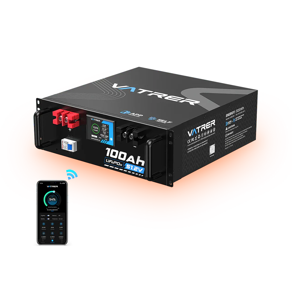Vatrer 48V(51.2V) 100Ah Self-heating