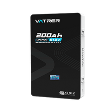 Vatrer 48V (51.2V) 200Ah Wall-Mounted Lithium Solar Battery